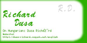 richard dusa business card